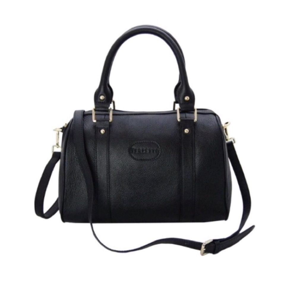 NWT [ Terzetto ] Black Leather Bag/Purse